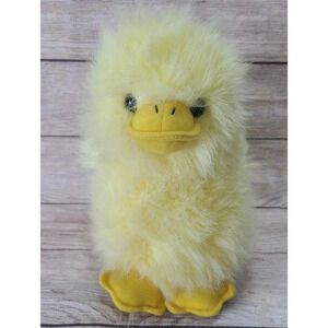Vintage Wishpets Plush Fluffy Chick Stuffed Animal Toy Yellow 10" 1999